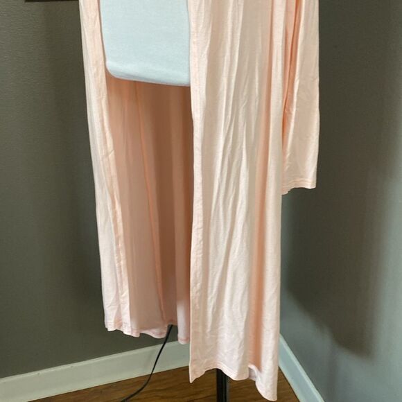 pogtmm SOFT PINK cardigan MAXI LENGTH Open Front - Picture 3 of 8